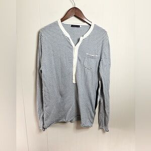 Harvey Faircloth striped cotton cashmere sweater size L
